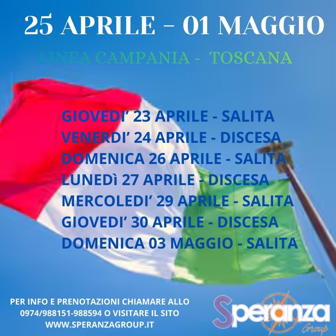 Ponte 25 Aprile - 1°maggio